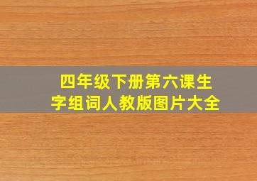 四年级下册第六课生字组词人教版图片大全