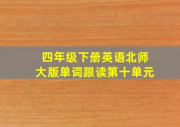 四年级下册英语北师大版单词跟读第十单元