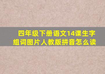 四年级下册语文14课生字组词图片人教版拼音怎么读