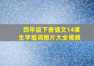 四年级下册语文14课生字组词图片大全视频