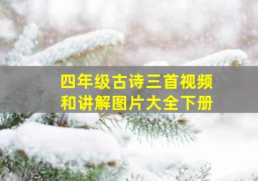 四年级古诗三首视频和讲解图片大全下册