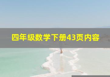 四年级数学下册43页内容