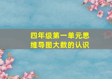 四年级第一单元思维导图大数的认识