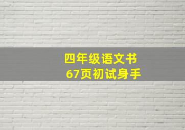 四年级语文书67页初试身手