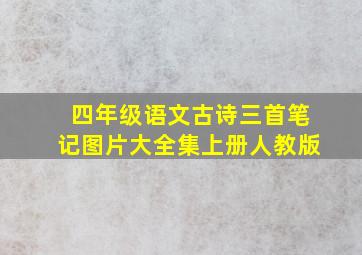 四年级语文古诗三首笔记图片大全集上册人教版