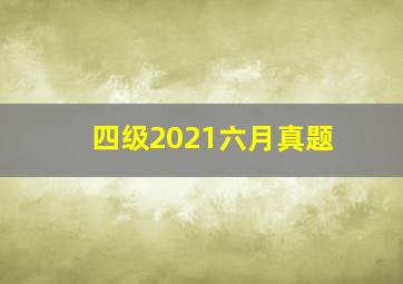 四级2021六月真题