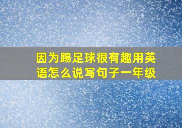 因为踢足球很有趣用英语怎么说写句子一年级