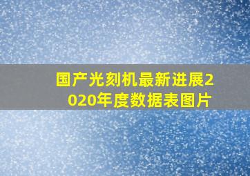 国产光刻机最新进展2020年度数据表图片