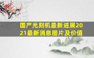 国产光刻机最新进展2021最新消息图片及价值