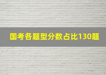 国考各题型分数占比130题