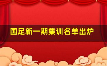 国足新一期集训名单出炉