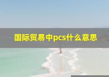 国际贸易中pcs什么意思