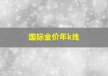 国际金价年k线