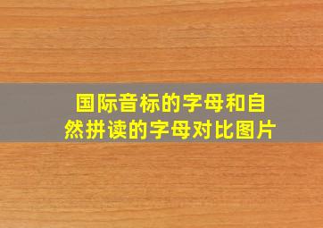 国际音标的字母和自然拼读的字母对比图片