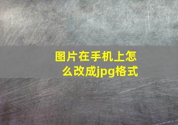 图片在手机上怎么改成jpg格式