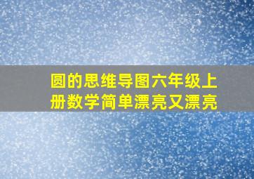 圆的思维导图六年级上册数学简单漂亮又漂亮