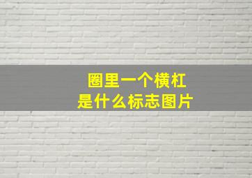 圈里一个横杠是什么标志图片