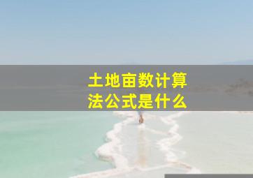 土地亩数计算法公式是什么