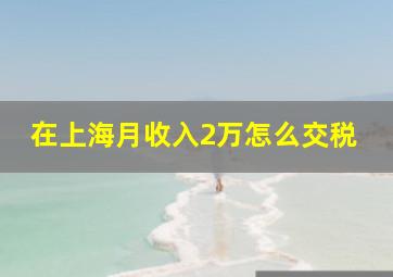 在上海月收入2万怎么交税