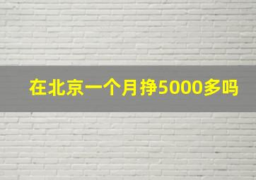 在北京一个月挣5000多吗