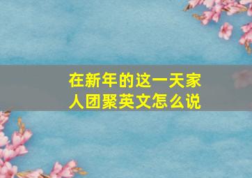 在新年的这一天家人团聚英文怎么说