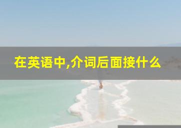 在英语中,介词后面接什么