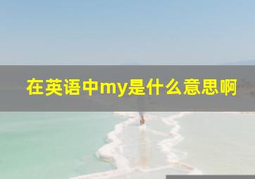 在英语中my是什么意思啊