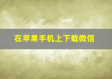 在苹果手机上下载微信