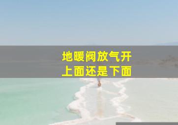 地暖阀放气开上面还是下面