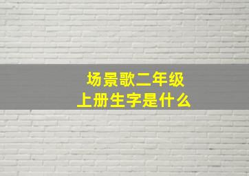 场景歌二年级上册生字是什么