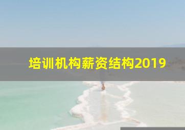 培训机构薪资结构2019