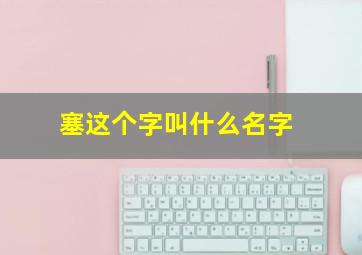 塞这个字叫什么名字