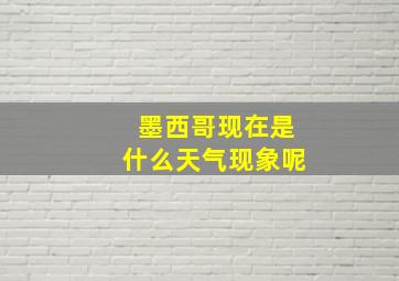 墨西哥现在是什么天气现象呢