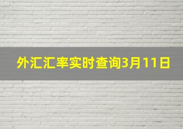 外汇汇率实时查询3月11日