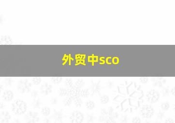 外贸中sco