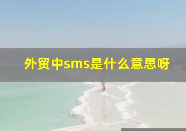 外贸中sms是什么意思呀