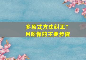 多项式方法纠正TM图像的主要步骤