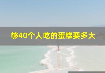 够40个人吃的蛋糕要多大