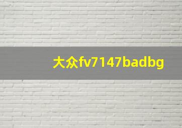 大众fv7147badbg