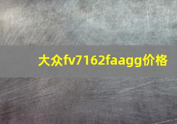 大众fv7162faagg价格