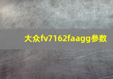 大众fv7162faagg参数