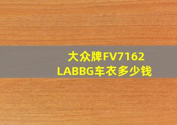 大众牌FV7162LABBG车衣多少钱