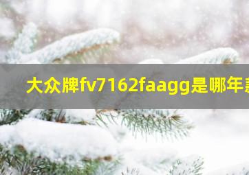 大众牌fv7162faagg是哪年款