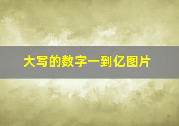 大写的数字一到亿图片