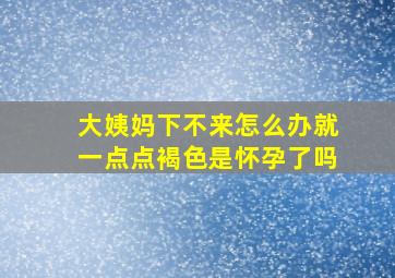 大姨妈下不来怎么办就一点点褐色是怀孕了吗