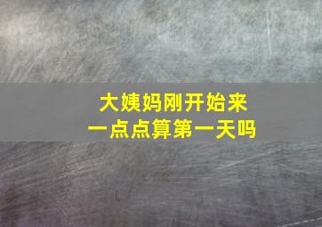 大姨妈刚开始来一点点算第一天吗