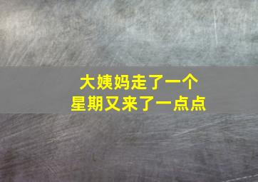 大姨妈走了一个星期又来了一点点