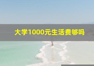 大学1000元生活费够吗