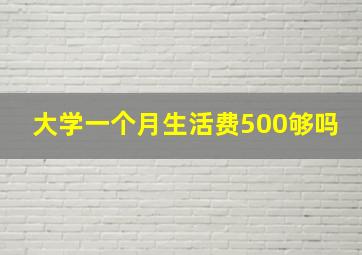 大学一个月生活费500够吗