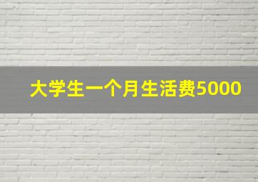 大学生一个月生活费5000